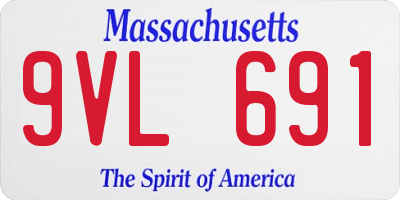MA license plate 9VL691