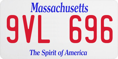 MA license plate 9VL696