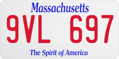 MA license plate 9VL697