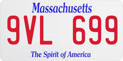 MA license plate 9VL699
