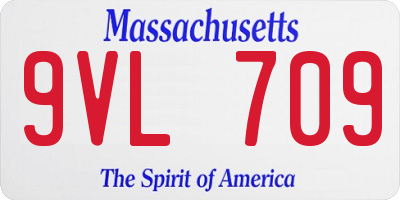 MA license plate 9VL709