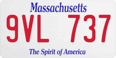 MA license plate 9VL737
