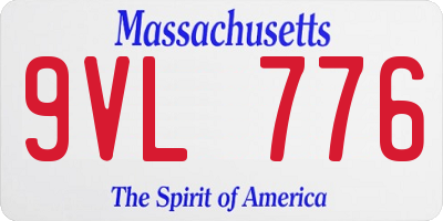 MA license plate 9VL776