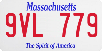 MA license plate 9VL779