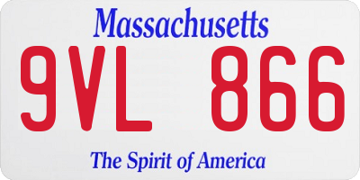 MA license plate 9VL866