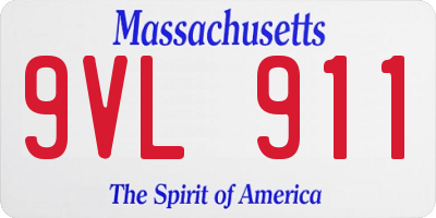 MA license plate 9VL911