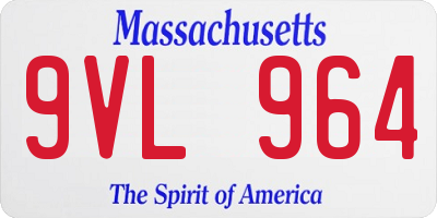 MA license plate 9VL964
