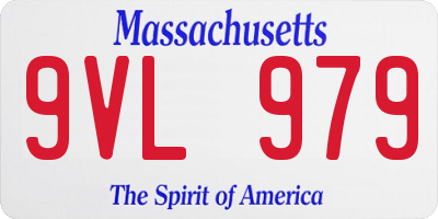 MA license plate 9VL979