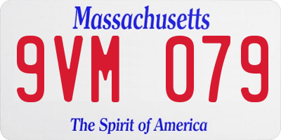 MA license plate 9VM079