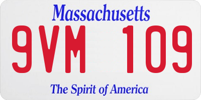 MA license plate 9VM109