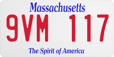 MA license plate 9VM117