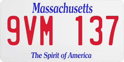 MA license plate 9VM137