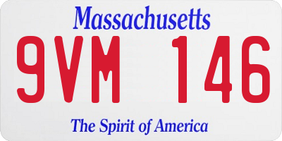 MA license plate 9VM146