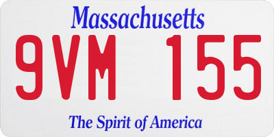 MA license plate 9VM155