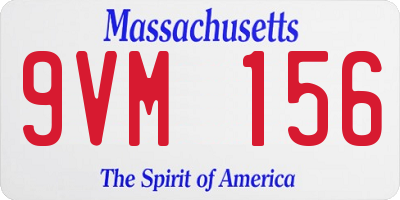 MA license plate 9VM156