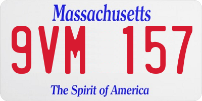 MA license plate 9VM157