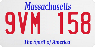 MA license plate 9VM158