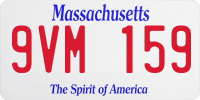 MA license plate 9VM159