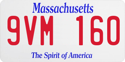 MA license plate 9VM160