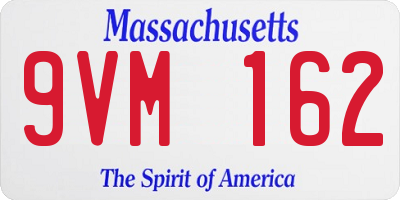 MA license plate 9VM162