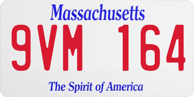 MA license plate 9VM164