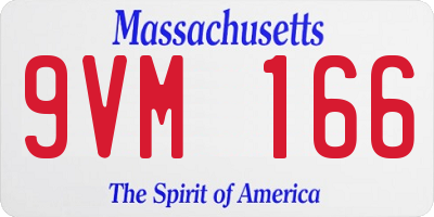 MA license plate 9VM166