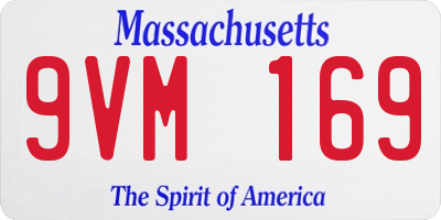 MA license plate 9VM169