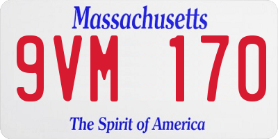MA license plate 9VM170