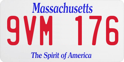 MA license plate 9VM176