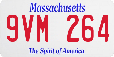 MA license plate 9VM264
