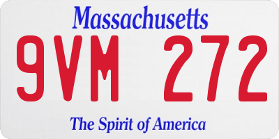 MA license plate 9VM272