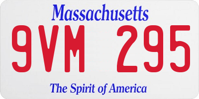 MA license plate 9VM295