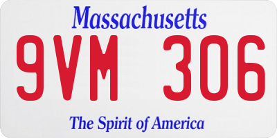 MA license plate 9VM306
