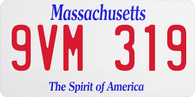 MA license plate 9VM319