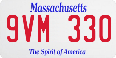 MA license plate 9VM330
