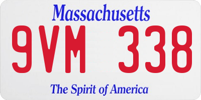 MA license plate 9VM338