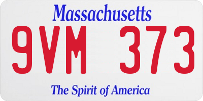 MA license plate 9VM373