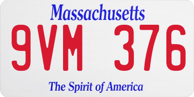 MA license plate 9VM376