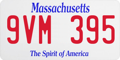 MA license plate 9VM395