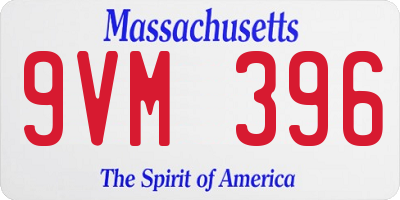 MA license plate 9VM396