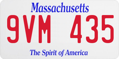 MA license plate 9VM435