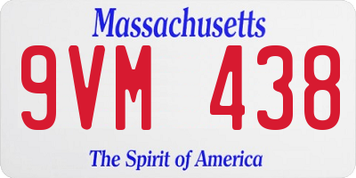 MA license plate 9VM438