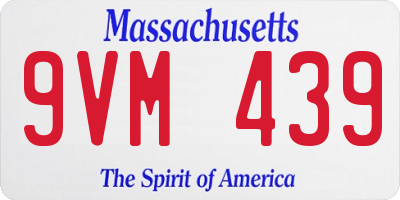 MA license plate 9VM439