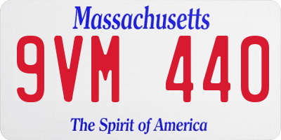 MA license plate 9VM440