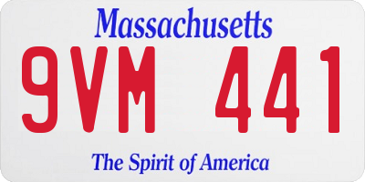 MA license plate 9VM441