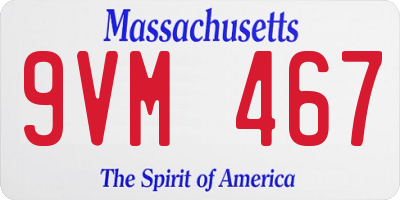 MA license plate 9VM467