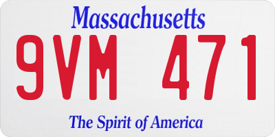 MA license plate 9VM471