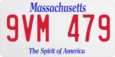 MA license plate 9VM479
