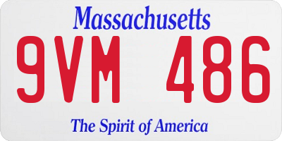 MA license plate 9VM486