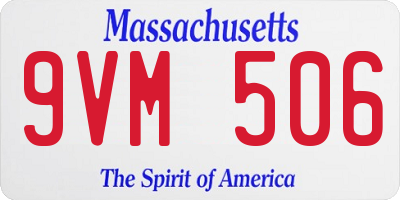 MA license plate 9VM506